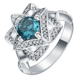 Topaz Love Flower Ring