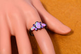 Black Gold Pink Opal Ring