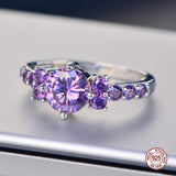 Exquisite Amethyst Silver Ring