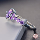 Exquisite Amethyst Silver Ring