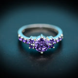 Exquisite Amethyst Silver Ring