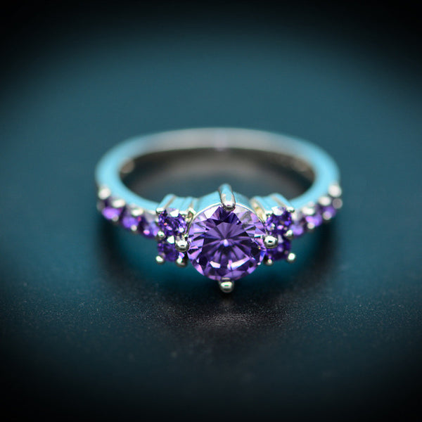 Exquisite Amethyst Silver Ring