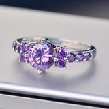 Exquisite Amethyst Silver Ring