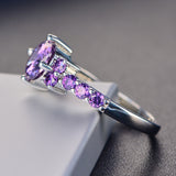 Exquisite Amethyst Silver Ring