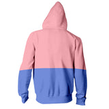 Peek a Boo Unisex Bi Color Cat Hoodie