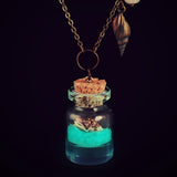 Glowing Ocean Blue Sand Beach Necklace