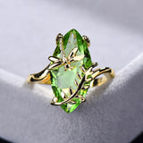 Oval Emerald Gemstone Ring