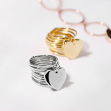 Retractable Heart Ring Bracelet