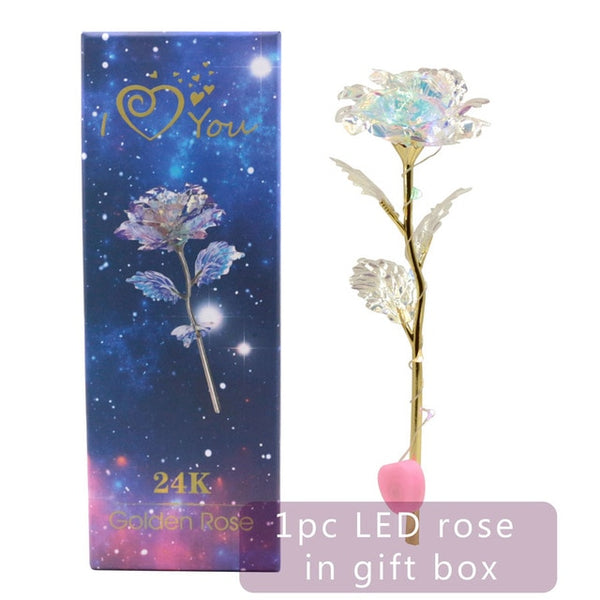 Colorful LED Fairy Rose Artificial Galaxy Rose