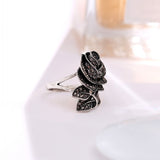 Silver Rose Flower Ring