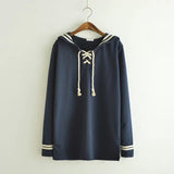 Sailor Collar Long Sleeve Pullover