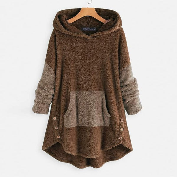 Fluffy Fleece Pull Over Hoodie