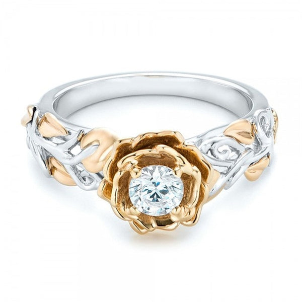 Elegant Gold Flower Ring
