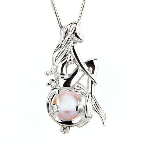 Mermaid Pearl Cage Pendant
