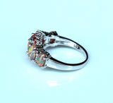 Orange Rainbow Fire Opal Ring