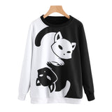 Black and White Cat Sweatshirt