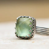 Natural Gemstone Peridot Moonstone Ring