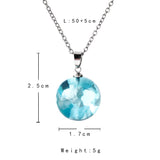 Transparent Resin Blue Sky White Cloud Necklace