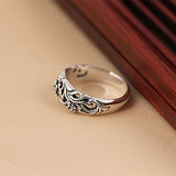 Exquisite Carved Rose Flower Ring