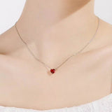 Miss You Red Heart Necklace