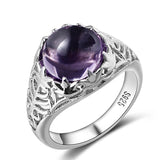 Natural Round Amethyst Ring