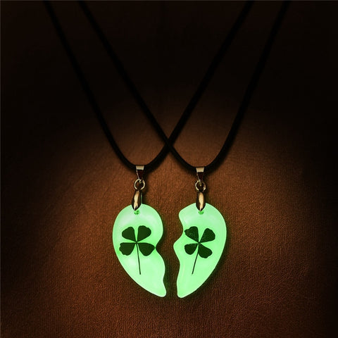 Matching Clover Luminous Necklace