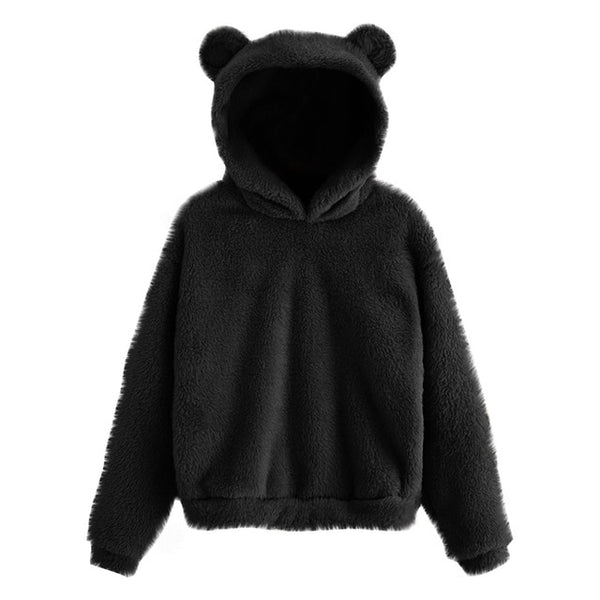 Fluffy Fleece Bear Hoodie