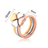 3 in 1 Four Leaf Clover Ring