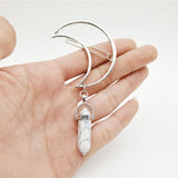 Crescent Moon Natural Quartz Hair Clips