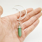 Crescent Moon Natural Quartz Hair Clips