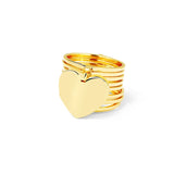 Retractable Heart Ring Bracelet