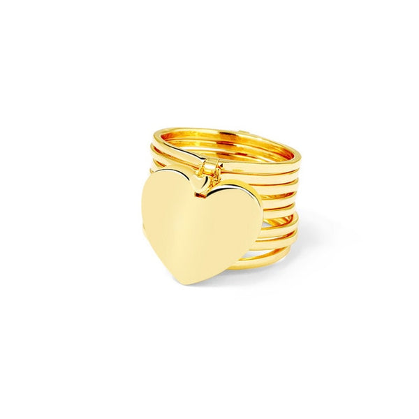 Retractable Heart Ring Bracelet