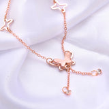 Butterfly Crystal Drop Anklet Bracelet