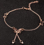 Butterfly Crystal Drop Anklet Bracelet