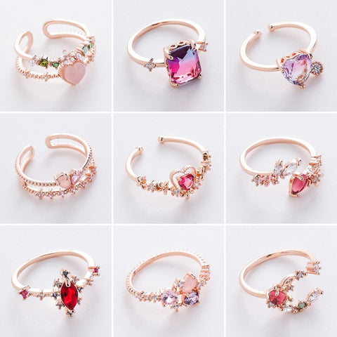 Crystal Zircon Rings