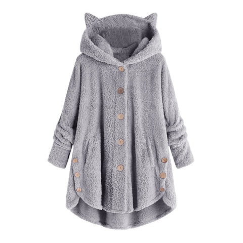 Fluffy Fleece Cat Ear Hoodie