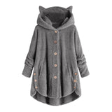 Fluffy Fleece Cat Ear Hoodie