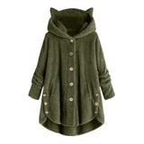 Fluffy Fleece Cat Ear Hoodie