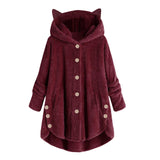 Fluffy Fleece Cat Ear Hoodie