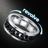 Braided Chain Fidget Spinner Ring