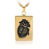 Anatomical Puzzle Heart Necklace
