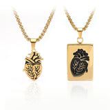 Anatomical Puzzle Heart Necklace