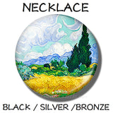 Van Gogh Art Oil Paintings Glass Necklace