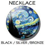 Van Gogh Art Oil Paintings Glass Necklace