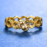Honeycomb Bee Ring