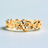 Honeycomb Bee Ring