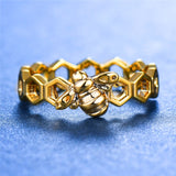 Honeycomb Bee Ring
