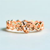 Honeycomb Bee Ring