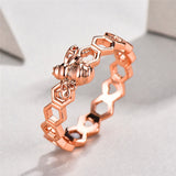 Honeycomb Bee Ring