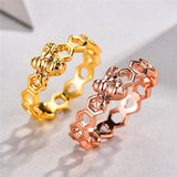 Honeycomb Bee Ring